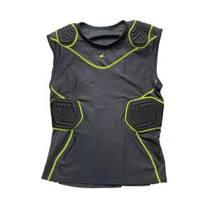 Champro Shirt Adult Extra Large Black Bull Rush Football Compression Padded Mens